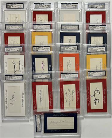 PSA Authentic Auto Deceased Lot (27) 2010 "In Memory Of" (READ)