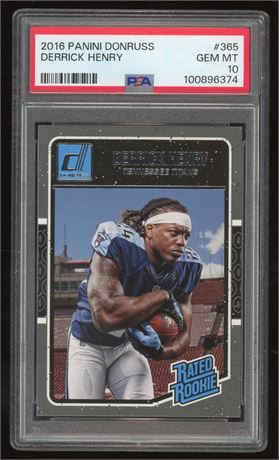 2016 Panini Donruss #365 Derrick Henry Rated Rookie PSA 10 GEM MINT