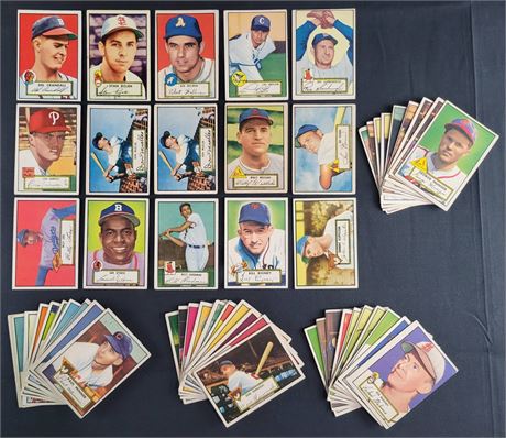 1952 Topps Baseball Lot (54) w/ Black Backs Poor to Good+