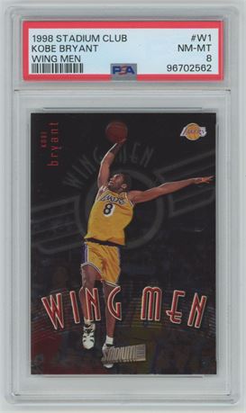 1998 Stadium Club Kobe Bryant Wing Men PSA 8 NMMT