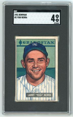 1951 Bowman #2 Yogi Berra SGC 4 VGEX