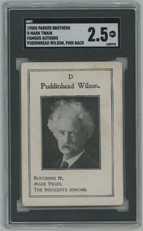 1900's Parker Brothers D Mark Twain Famous Authors SGC 2.5 GOOD+