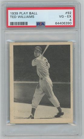 1939 Play Ball #92 Ted Williams RC PSA 4 VGEX