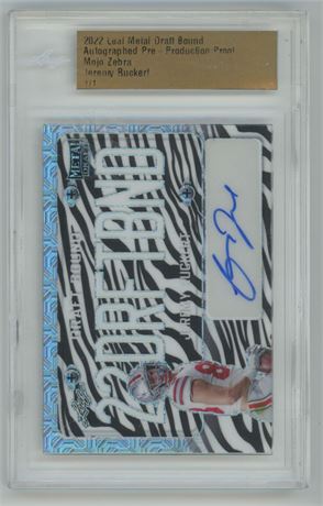 2022 Leaf Metal Draft Bound Auto Pre-Production Proof Jeremy Ruckert  1/1