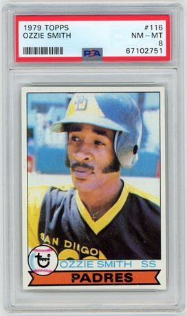1979 Topps #116 Ozzie Smith RC PSA 8 NMMT Nicely Centered