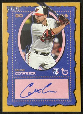 2024 Topps Brooklyn Collection Gold Auto Colton Cowser 27/50