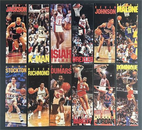 1990 Costacos Bros Sports Jumbo Postcards Lot (12) w/ Jordan