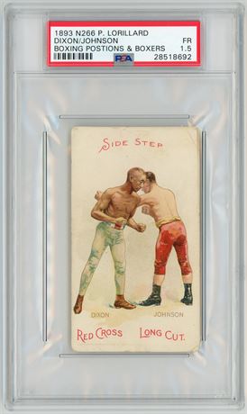 1893 N266 P Lorillard Dixon/Johnson Boxing Positions & Boxers PSA 1.5 FAIR