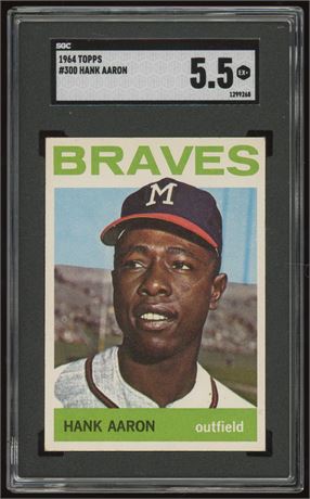 1964 Topps #300 Hank Aaron SGC 5.5 EX+