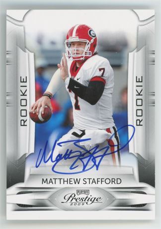 2009 Playoff Prestige Matthew Stafford RC Autograph