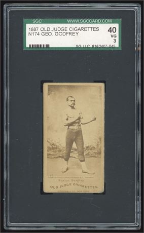 1887 N174 Old Judge Geo Godfrey SGC 3 VG