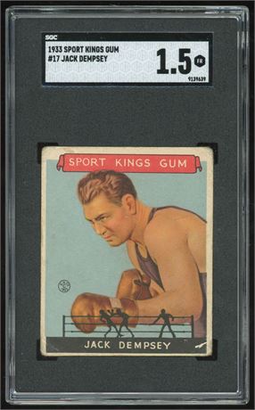 1933 Sport Kings #17 Jack Dempsey SGC 1.5 FAIR