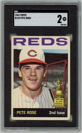 1964 Topps #125 Pete Rose All-Star Rookie SGC 2 GOOD