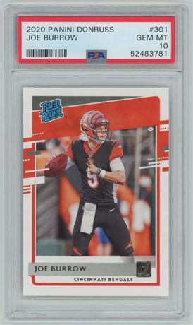 2020 Panini Donruss #301 Joe Burrow RC PSA 10 GEM MINT
