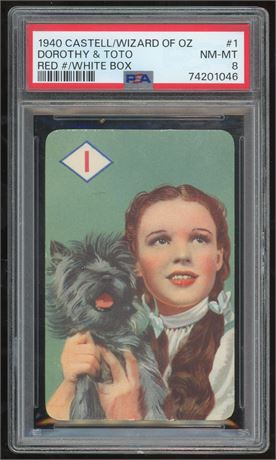 1940 Castell Wizard of Oz #1 Dorothy & Toto Red#/White Box PSA 8 NMMT