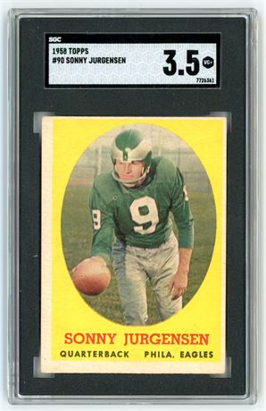 1958 Topps #90 Sonny Jurgensen RC SGC 3.5 VG+