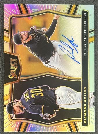 2025 Panini Prizm Select Paul Skenes Action Signatures Silver Prizm Auto