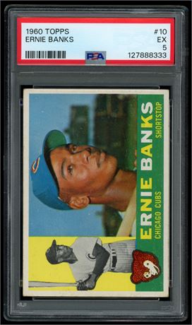1960 Topps #10 Ernie Banks PSA 5 EX