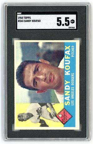 1960 Topps #343 Sandy Koufax SGC 5.5 EX+