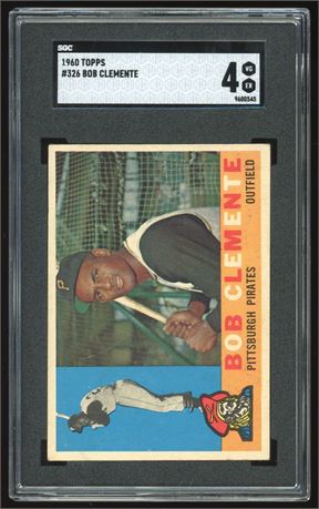 1960 Topps #326 Roberto Clemente SGC 4 VGEX CENTERED