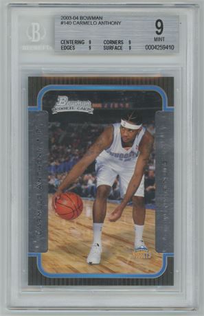 2003-04 Bowman #140 Carmelo Anthony BGS 9 MINT