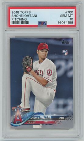 2018 Topps #700 Shohei Ohtani RC Pitching PSA 10 GEM MINT
