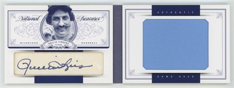 2012 National Treasures #42 Rollie Fingers Jumbo Patch Cut Auto 3/10