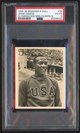 1936-38 Braemer & Gull Jesse Owens Olympischen Spielen/Berlin PSA 4 VGEX RARE