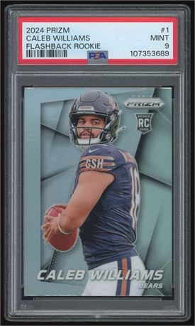 2024 Prizm #1 Caleb Williams Flashback Rookie PSA 9 MINT