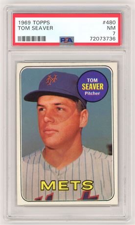 1969 Topps #480 Tom Seaver PSA 7 NM