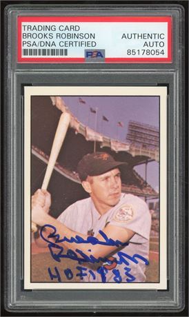 1978 TCMA The 60's #190 Brooks Robinson Auto w/ "HOF 1983" Inscription PSA AUTH