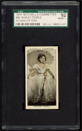 1935 Mitchell's Cigarettes #26 Shirley Temple A Gallery Of 1935 SGC 8.5