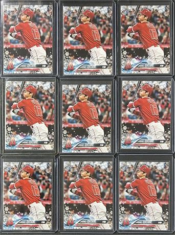 2018 Topps Holliday Snowflake Shohei Ohtani RC Lot (9)