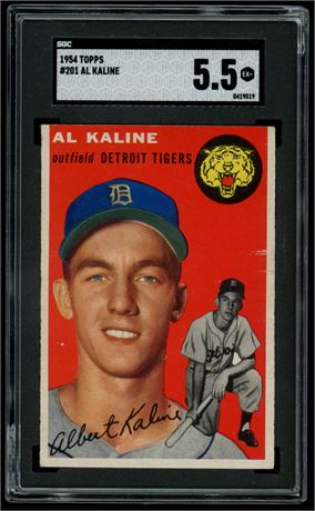 1954 Topps #201 Al Kaline RC SGC 5.5 EX+