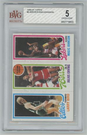 1980 Topps #6 Bird/Magic RC BVG 5 EX