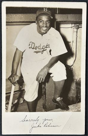1950-56 JJK Coyart Jackie Robinson Postcard