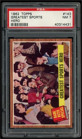 1962 Topps #143  Babe Ruth "Greatest Sports Hero" PSA 7 NM