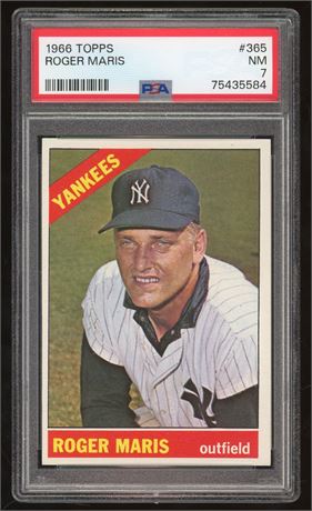 1966 Topps #365 Roger Maris PSA 7 NM