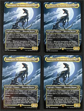 2023 MTG: Jurassic World #0015 Indoraptor Borderless Lightly Played Playset (4)