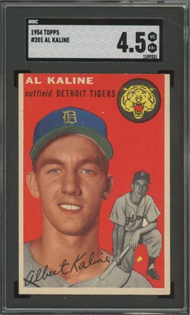 1954 Topps  #201 Al Kaline RC SGC 4.5 VGEX+ Well Centered