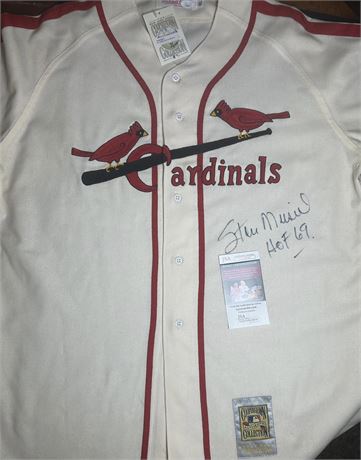 Stan Musial MLB Authentic Cooperstown Collection Autographed Jersey JSA HOF 69