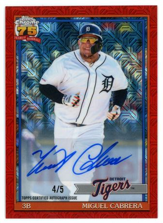 2026 Topps Series 1 Miguel Cabrera Red Silver Pack Mojo 4/5 Auto