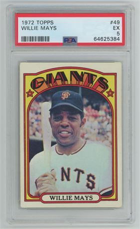 1972 Topps #49 Willie Mays PSA 5 EX