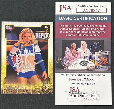 2015 WWE 2015 Topps 1st NXT Prospects #92 Alexa Bliss RC Auto JSA