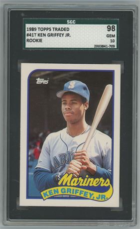 1989 Topps Traded #41T Ken Griffey Jr. RC SGC 10 GEM