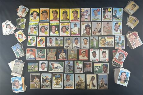 1952-1969 Topps/Bowman Baseball Lot (260) LOADED w/ Stars Low Grade