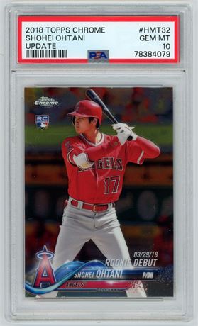 2018 Topps Chrome Shohei Ohtani RC Update PSA 10 GEM MINT