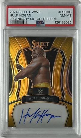 2024 Select WWE Hulk Hogan Legendary Signatures Gold Prizm PSA 8 NMMT