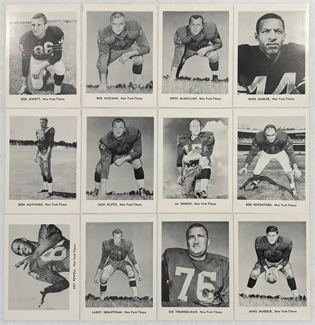 1961 Jay Publishing Picture Pack N.Y. Titans Complete Set (12)