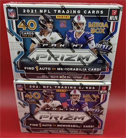 2021 Panini Prizm Football Sealed Mega Box Lot (2) Target